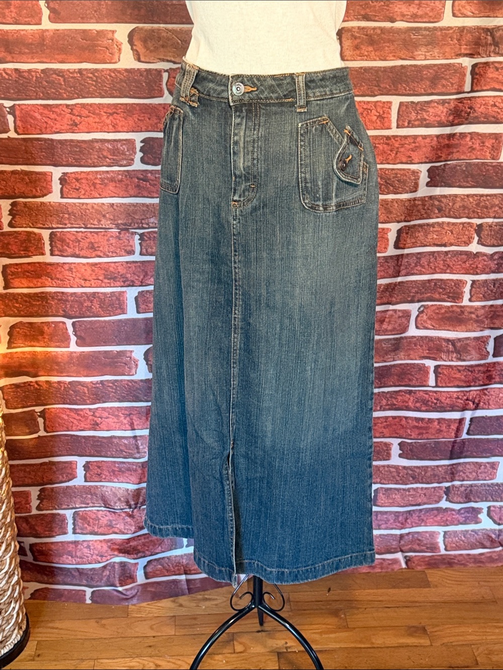 💃🏻 Riders Copper Collection Denim Maxi Skirt – Sz 11/12 / C